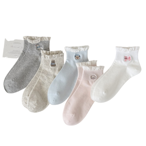 Calcetines de Mujer, Estilo Casual, Ecológicos, Transpirables, de Spandex, Nailon y Algodón, para Uso Diario, Estilo Otoñal - Product Image 3