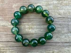 Bracelet en argent sterling plaqué or rose avec perles d'onyx vert, haute qualité, pour femme, grande pierre, cadeau, bijoux, fournisseur en gros 25 - Product Image 4