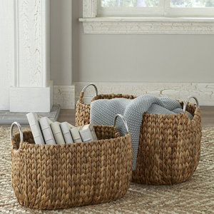 Woven Rattan <b>Storage</b> Home Decor Stylish <b>Wicker</b> Decorative <b>Basket</b> - Product Image 2