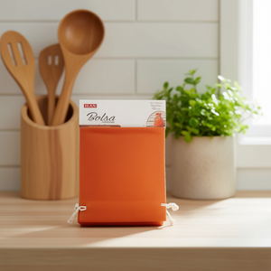 Borsa in tessuto Ilan 15x20 cm 2 pezzi Borsa portaoggetti multiuso arancione - Product Image 3