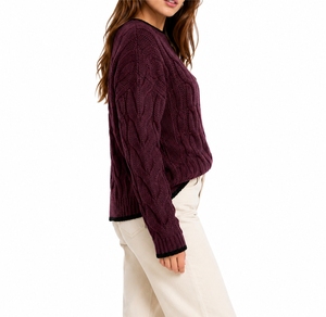 Women Sweater <b>Cable</b> Knit Oversized Stylish Comfortable Warm Premium Oversized Sweater Modern Women Fashion Comfortable Everyday - Product Image 3