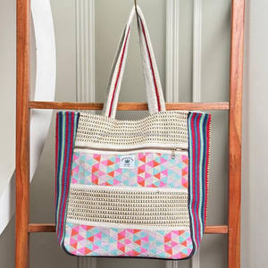 กระเป๋าโท้ทผ้าปอสไตล์โบฮีเมียนใหม่กระเป๋าถือผ้าฝ้ายธรรมชาติสำหรับผู้หญิงเป็นมิตรกับสิ่งแวดล้อมสำหรับวันหยุดมังสวิรัติและกระเป๋าช้อปปิ้งแฟชั่น - Product Image 2