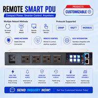 Unidad de Distribución de Energía Inteligente 120V 15A NEMA 5-15R 4 Tomas con Monitoreo LCD, SNMP, DCIM, Modbus-TCP para Uso Industrial en Interiores SAA OEM