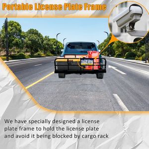 Heavy Duty Steel Hitch Cargo Rack 500 Lbs <b>Trailer</b> Luggage Carrier 60\" X 24\" X 14\" 500 Lbs Capacity <b>Folding</b> Cargo Carrier - Product Image 4