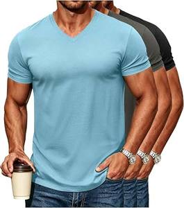 Camiseta Casual de Manga Corta con Cuello en V, Corte Regular para Comodidad Diaria y Uso Relajado - Product Image 2