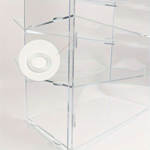 Vitrina de Acrílico Transparente de 2 Niveles para Exhibición de Productos de Panadería, Donuts, Pan, Cupcakes y Frutas - Product Image 3