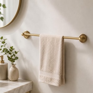 Contemporary Metal <b>Towel</b> Rack Stainless Steel Double <b>Rail</b> <b>Bathroom</b> Holder - Product Image 4