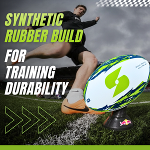 ลูกบอลฝึกซ้อมรักบี้แบบกำหนดเอง ผลิตจากยางสังเคราะห์ที่ทนทานและน้ำหนักเบา เหมาะสำหรับการพัฒนาทักษะและการฝึกซ้อมเป็นทีม - Product Image 6