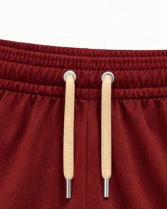 Mens Burgundy Beige Sports T Shirt And Shorts <b>Set</b> Breathable Quick Dry Gym Wear Athletic Running Training Activewear Outfit <b>Set</b> - Product Image 5