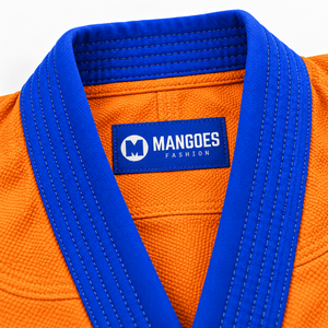 Kimono de Jiu-Jitsu Brésilien Ultra-Léger Mangoes Fashion, Imprimé Éclair Orange et Bleu, 100% Coton, Unisexe, pour Entraînement et Compétition - Product Image 2