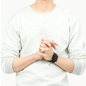 Sweat-shirt blanc à col rond brodé pour homme, coupe classique, manches longues, couleur unie, pull décontracté en coton tricoté pour l'hiver - Product Image 5
