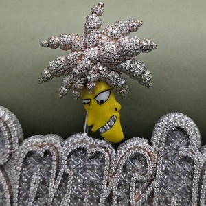 Full Iced Out Custom Name Pendant Hip Hop Cartoon Character Jewelry In 925 <b>Silver</b> VVS Moissanite Diamond - Product Image 5