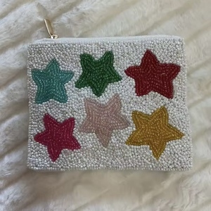 New Arrival American Style <b>Seed</b> Beaded Coin Purse For Wome Coin Pouch Beaded Coin Wallet - Product Image 2