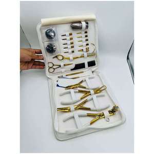 Kit de pinces professionnelles pour extensions de cheveux en micro-perles plaquées or en acier inoxydable avec logo personnalisé, outil professionnel pour extensions de cheveux à bandes adhésives - Product Image 5