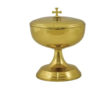 Ciborio de Latón Sagrado de Lujo, Vaso Religioso para Ceremonias Religiosas - Product Image 1