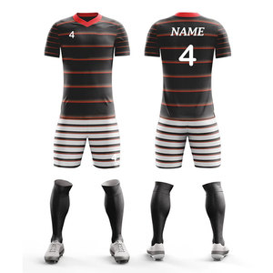 Sportswear Set Design Your Own Soccer Wear Suit <b>Compression</b> Short Sleeve T-Shirt with Shorts Set Full Kit Football Uniform Set - Product Image 1