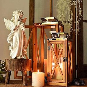 Wooden Handmade Lantern Candlestick <b>Holder</b> Square <b>Tealight</b> Stand Rustic Home Decor Wedding Party Table Centerpiece - Product Image 6