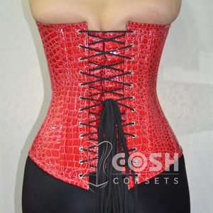 Corsé de brocado morado con varillas de acero bajo el busto COSH, corsé de cuero PU rojo, talla grande, soporte firme, lencería sexy moldeadora con varillas de acero bajo el busto - Product Image 5