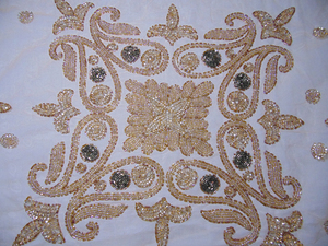 Indian Handmade Large Vintage <b>Dining</b> <b>Table</b> <b>Runner</b> Bohemian Ethnic Net Organza Fabric Intricate Embroidery Patchwork Floral - Product Image 2