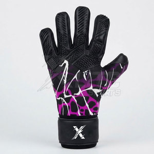Gants de gardien de but professionnels en caoutchouc antidérapants pour adultes avec fermeture auto-agrippante, protection des doigts et du pouce, paume respirante - Product Image 2