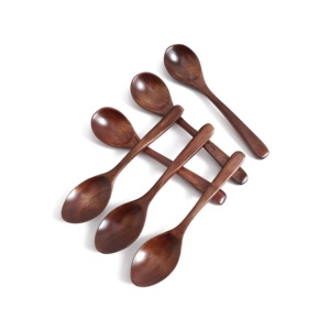 Cucharas de madera de lujo para remover, cucharas de té vintage, juego de cucharas de degustación, accesorios de cocina - Product Image 2