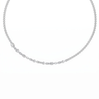 Collier Chaîne Tennis en Diamants de Laboratoire Taille Mixte Premium, Or 9KT 10KT 14KT 18KT, Argent Sterling, Bijoux de Mariage de Luxe pour Femme, Cadeau
