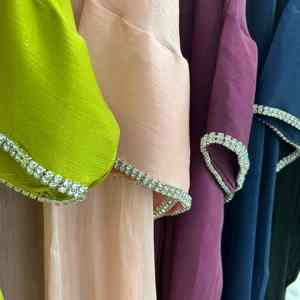 Abaya Musulmana Moderna de Lujo con Abertura Frontal Estilo Dubái para Mujer, Vestido Largo Informal, Elegante y Modesto, Kimono Islámico con Cinturón, Cuello Barco y Manga Larga - Product Image 2