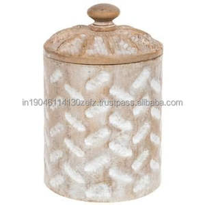 Contenedor de alimentos de almacenamiento de diseño increíble, artículos decorativos para el hogar, cocina, recipiente hecho de madera y almacenamiento y organización de herramientas - Product Image 4