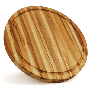 Planche à découper en bois extra-large et robuste avec compartiments intégrés et rainure pour les jus, idéale pour la découpe et le hachage (vente en gros) - Product Image 4