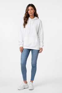 <b>Women's</b> Regular Fit Solid Breathable Casual Long Sleeve Hip Length Cotton <b>Fleece</b> Pullover Hooded Zipper Closure Anti-Pilling - Product Image 1