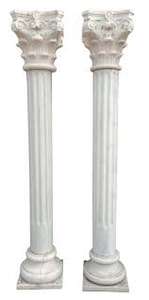 Columna de Pedestal de Mármol Sólido Tallada a Mano - Product Image 2