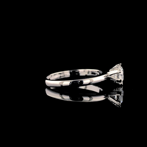 Anillo de Compromiso con Diamante Sintético Cultivado en Laboratorio, Corte 1CT, Color E, Claridad VVS2, Oro Blanco de 14K con Baño de Rodio, Certificado IGI, Moderno, para Mujer - Product Image 3