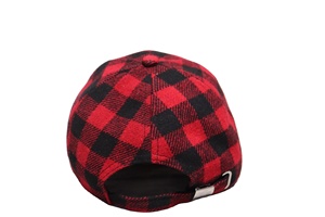 Gorra de béisbol de 6 paneles personalizada fabricante OEM de Vietnam logotipo bordado en 2D gorra a cuadros roja gorra de Hip Hop - Product Image 3