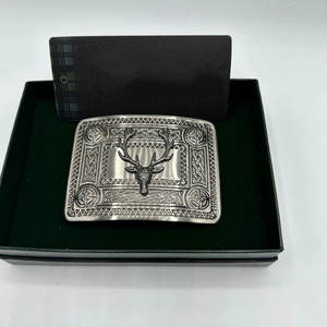 Impresionante Hebilla de Cinturón Antigua con Cabeza de Ciervo, Pieza Tradicional, Placa Rectangular, Nudos Celtas, Venta al por Mayor 2026 - Product Image 2