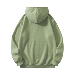 Sudadera con capucha de algodón grueso, estampado gráfico personalizado, estilo oversize con hombros caídos, ropa urbana unisex. - Product Image 2
