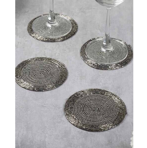 Posavasos con cuentas azules, amarillos y verdes, juego de 4 posavasos tradicionales a precio económico. - Product Image 2