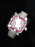 Luxuriöse Rosa Moissanit Edelstahl-Armbanduhr mit Mechanischem Uhrwerk, Quadratischem Gehäuse, 20mm Charm-Analogzifferblatt, Kristallbesatz, Modischer Schmuck mit Datumsanzeige