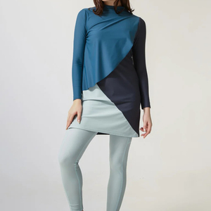 Ensemble Burkini Islamique Uni à Manches Longues pour Femme, Coupe Haute, Une Pièce, Respirant, Spandex/Nylon de Haute Qualité, Religieux - Product Image 6