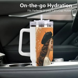 Personalized <b>Insulated</b> Tumbler 40oz Stainless Steel Travel <b>Mug</b> for Motorcycle Club Events - Product Image 3