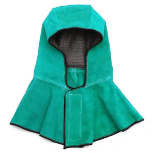 High Quality Cowhide Suede Split Leather Welding <b>Cap</b> Industrial Work Clothing Fireproof Feature Safety Hood Head Protection - Product Image 6