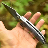 Couteau pliant artisanal en acier inoxydable personnalisé, manche en acier, étui en cuir, OEM, prix de gros bas, multifonctionnel, DIY