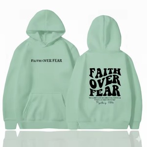 Custom 100% Polyester Fleece 250gsm Winter Casual Letter Eco-Friendly Silk Screen Printed Logo <b>White</b> Hoodies <b>Sweatshirts</b> - Product Image 5