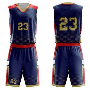 Vente flash - Ensemble d'uniformes de basket-ball personnalisés imprimés par sublimation |   Shorts en jersey sans manches avec cordon de serrage |   Été, séchage rapide, respirant - Product Image 5