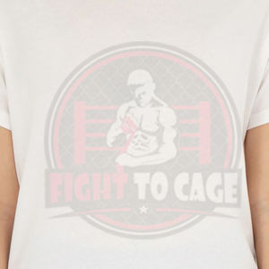 Camisetas de algodón estampadas para mujer, de corte regular, cómodas, de buena calidad, en color blanco, transpirables, con el diseño más reciente, servicio OEM. - Product Image 6