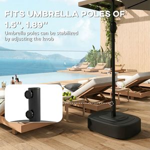 Base per Ombrellone da Esterno Impermeabile con Ruote, Supporto per Pali da 1.5''/1.9'' per Cortili, Palestre e Parchi - Product Image 6