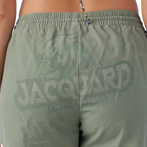 กางเกงขาสั้นลำลองสีพื้นสำหรับผู้หญิง ขายส่ง มีเชือกผูก เอวสูง ไร้ตะเข็บ ทรงบูตี้ - Product Image 5