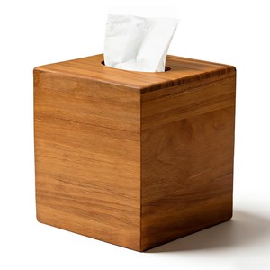 Elegant Jodhpur Teak Wood <b>Tissue</b> Box Cover - Handcrafted Artistry Wholesale - Product Image 1