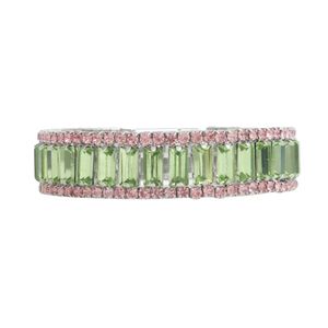 Pulsera de tenis verde con cristales para mujer, elegante accesorio de moda para la muñeca, regalo para fiestas - Product Image 2