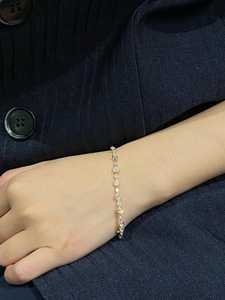 Pulsera de tenis con diamantes de moissanita VVS1 de corte ovalado y redondo para mujer, de plata 925 chapada en oro fino, regalo de aniversario para esposas - Product Image 4