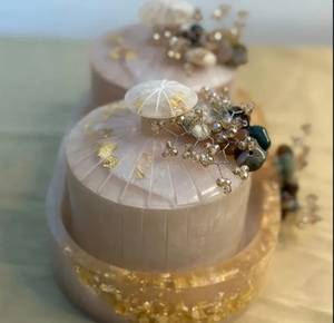 Handcrafted Resin Jar <b>Box</b> Set with Tray Luxury Multipurpose Kitchen <b>Storage</b> Canister for Dry Fruit Candy - Product Image 4